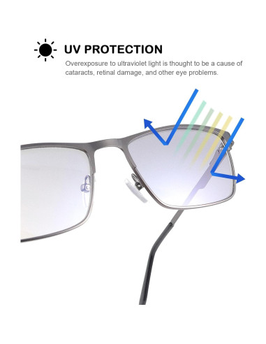 Gafas Anti Luz Azul YIMI para Hombres - Lentes Claros 45% Bloqueo