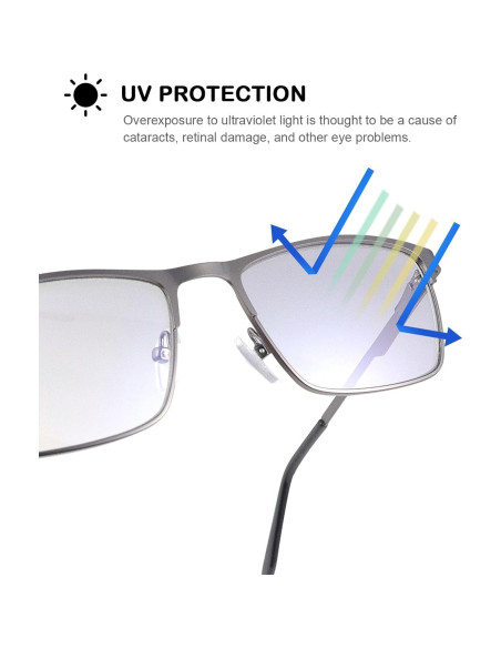 Gafas Anti Luz Azul YIMI para Hombres - Lentes Claros 45% Bloqueo