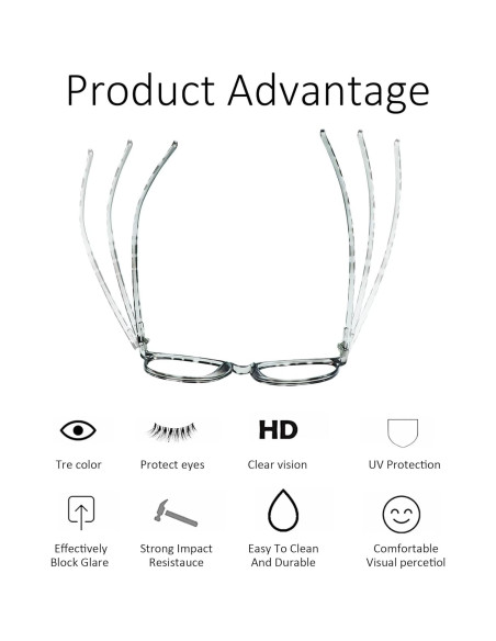 Gafas Anti Luz Azul VisionGlobal Leopardo +0.25 para Adultos