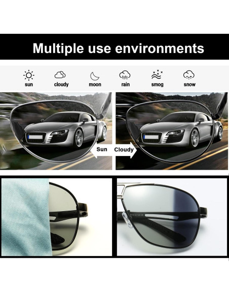 Gafas de sol fotocromáticas polarizadas YIMI UV400 para hombres y mujeres