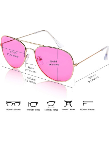 Gafas de sol Aviador SunnyPro Metal UV400 Lentes Tintadas 57mm