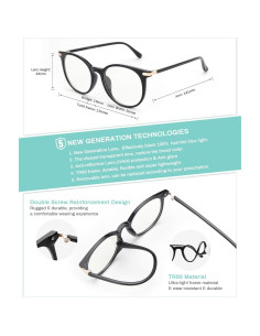 Gafas de Bloqueo de Luz Azul Gaoye GY1688 Retro Redondas 2