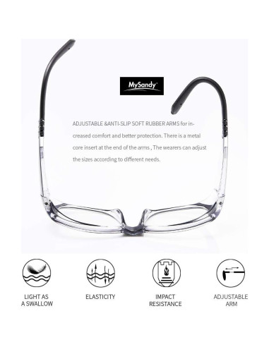 Gafas de Seguridad Antivaho Mysandy con Protectores Laterales