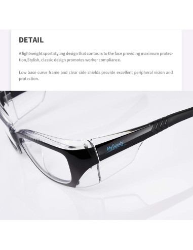 Gafas de Seguridad Antivaho Mysandy con Protectores Laterales