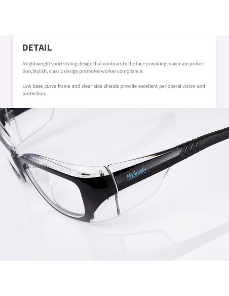Gafas de Seguridad Antivaho Mysandy con Protectores Laterales