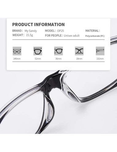 Gafas de Seguridad Antivaho Mysandy con Protectores Laterales