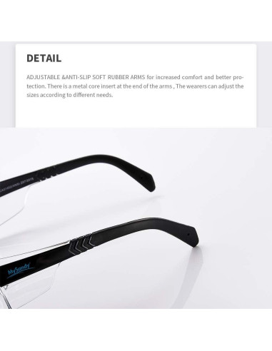 Gafas de Seguridad Antivaho Mysandy con Protectores Laterales
