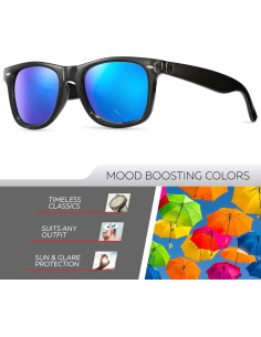 Gafas de sol retro Rewind translúcidas UV400 para hombres y mujeres 2