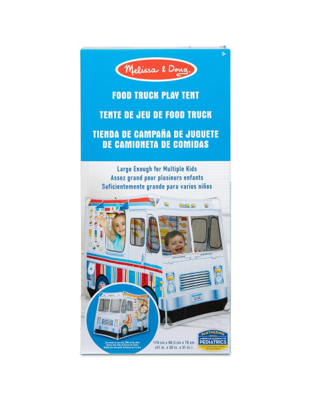 Carpa de Juego Melissa & Doug Doble Cara 121.92 cm - Barbacoa y Helados