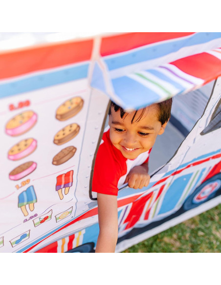 Carpa de Juego Melissa & Doug Doble Cara 121.92 cm - Barbacoa y Helados