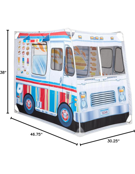 Carpa de Juego Melissa & Doug Doble Cara 121.92 cm - Barbacoa y Helados