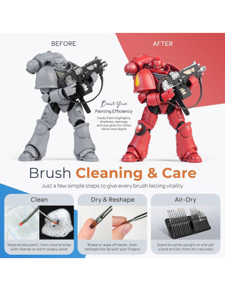 Set de Pinceles de Pintura Detalle Fino Nicpro 15 PCS