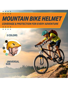 Casco de Bicicleta Bikeroo Adulto Protección 56-62 cm Mostaza 2