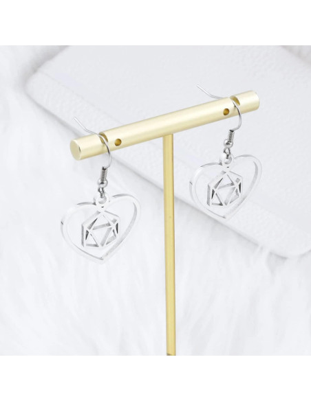 Collar y Pendientes DND Acero Inoxidable Ajustables