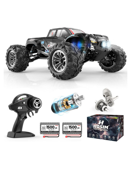 Coche RC Hosim 1:10 48+ Km/h Todo Terreno con LED