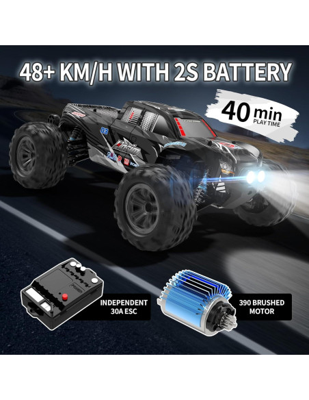 Coche RC Hosim 1:10 48+ Km/h Todo Terreno con LED