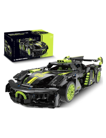 Set de Construcción JINTONGBAO Hypercar 1:14 Verde 910PCS