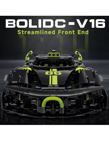 Set de Construcción JINTONGBAO Hypercar 1:14 Verde 910PCS