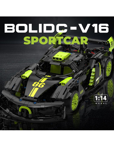 Set de Construcción JINTONGBAO Hypercar 1:14 Verde 910PCS