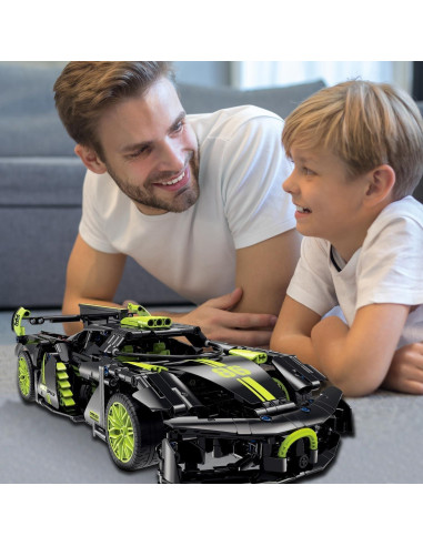 Set de Construcción JINTONGBAO Hypercar 1:14 Verde 910PCS