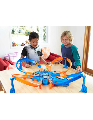 Set de Pista Hot Wheels Criss Cross Crash 4,88m con Impulsor