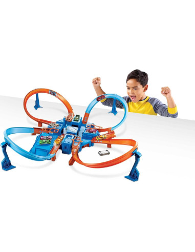 Set de Pista Hot Wheels Criss Cross Crash 4,88m con Impulsor