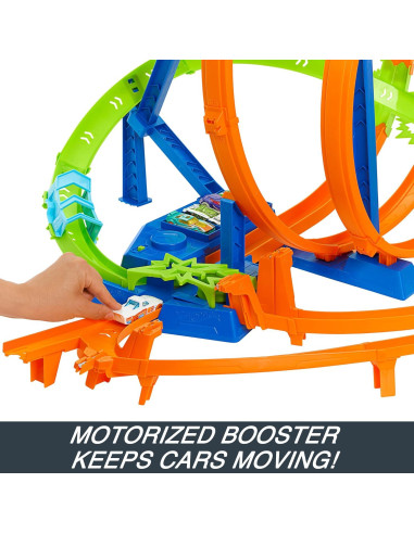 Set de Pista Hot Wheels Criss Cross Crash 4,88m con Impulsor
