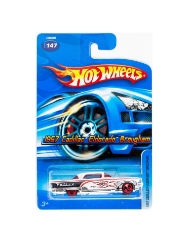 Coche de Policía Die Cast Mattel Hot Wheels 2005 1:64 Escala 1957 Cadillac Eldorado