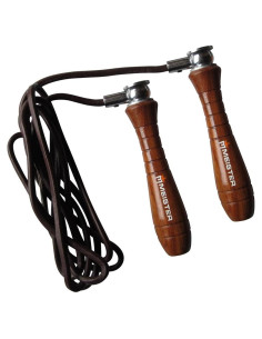 Cuerda de Velocidad Ajustable Meister MMA 2.74m Cuero Premium