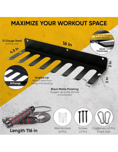 Estante de Almacenamiento para Gimnasio Xdunk con Cuerda