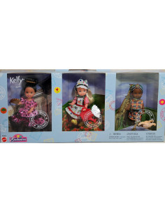 Set de 3 Muñecas Kelly Amigos del Mundo Mattel 10 cm 2
