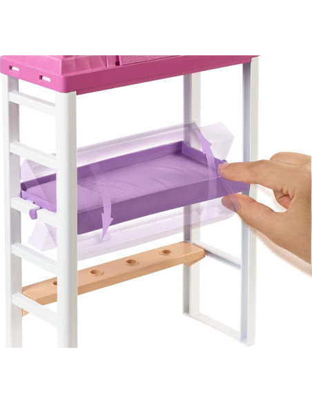 Muñeca Barbie con Cama Loft y Muebles Transformables