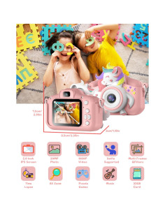 Cámara Digital para Niños Gofunly HT-001 20 MP Rosa 2