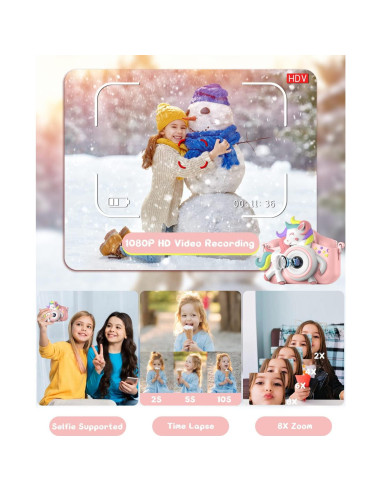 Cámara Digital para Niños Gofunly HT-001 20 MP Rosa