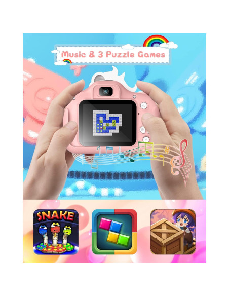 Cámara Digital para Niños Gofunly HT-001 20 MP Rosa