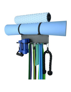 Soporte de Almacenamiento para Gimnasio Alvade 2 Estantes Negro