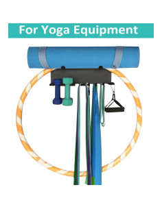 Soporte de Almacenamiento para Gimnasio Alvade 2 Estantes Negro 2