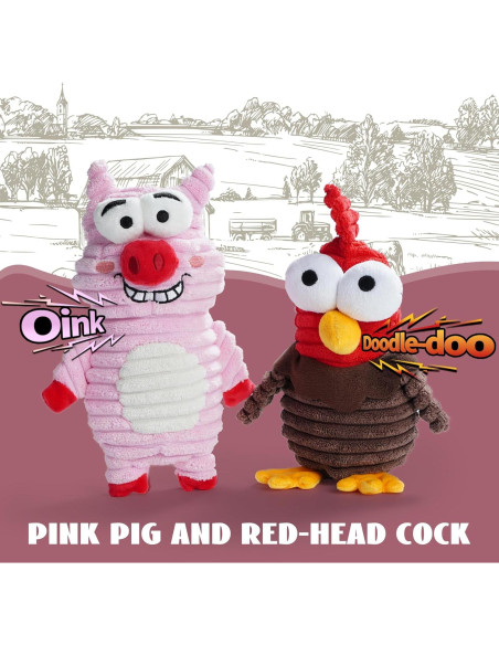 Juguetes para Perros Nocciola 5 Animales Squeaky Duraderos