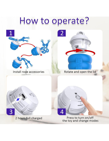 Bola Interactiva para Perros LEPLE LP51 Recargable Azul