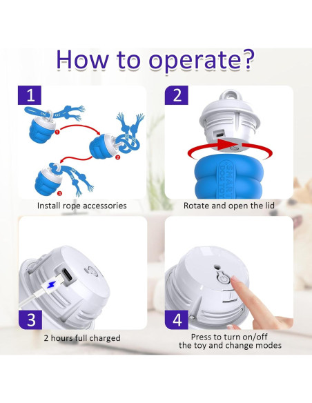 Bola Interactiva para Perros LEPLE LP51 Recargable Azul