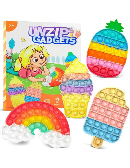 Set 4 Juguetes Antiestrés QETRABONE para Niños