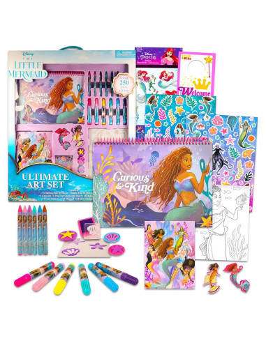 Kit de Arte La Sirenita Disney - 250 Piezas para Colorear