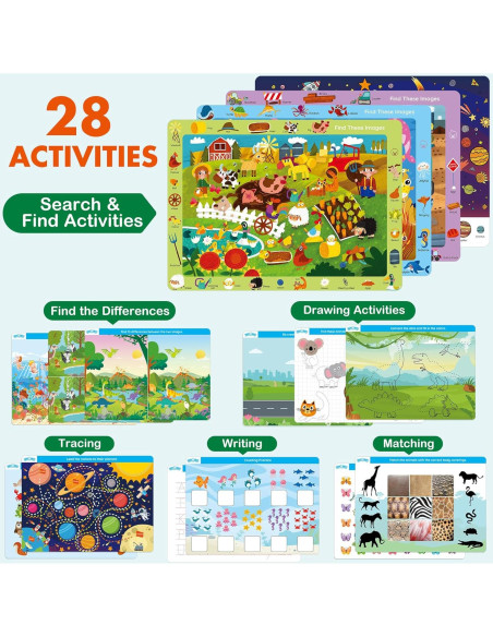 Libro de Actividades Educativas BenBen 28 Páginas para Niños