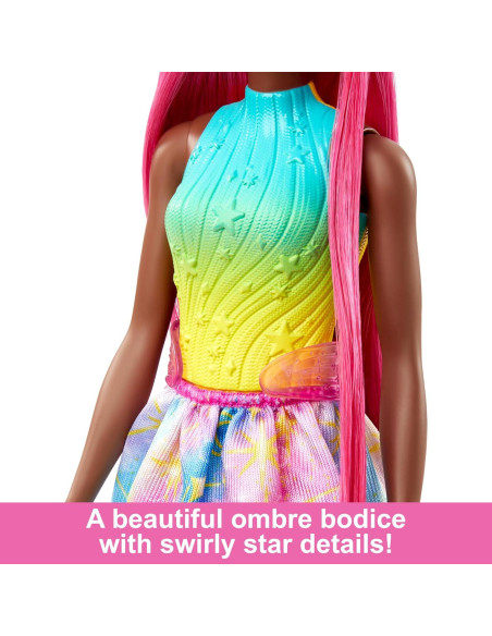 Muñeca Barbie Unicornio Mattel 32.51 cm cabello magenta