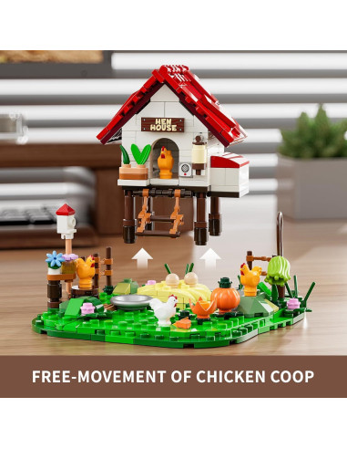 Set de Construcción Gallinero FUNWHOLE 323 Pcs con Luz LED