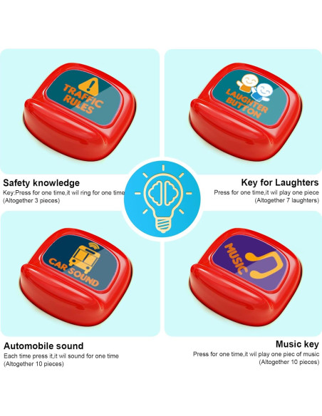 Juguete Autobús HONGTUO Azul con Sonido y Luz