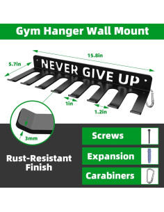 Soporte de Almacenamiento de Gimnasio Sahans con 8 Ganchos 2