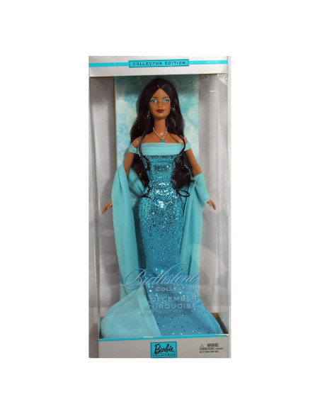 Muñeca Barbie Turquesa Diciembre 2002 con Chal y Collar
