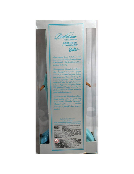 Muñeca Barbie Turquesa Diciembre 2002 con Chal y Collar