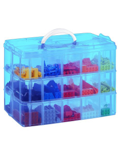 Caja de Almacenamiento WSBXBB Azul 30 Compartimentos para Juguetes